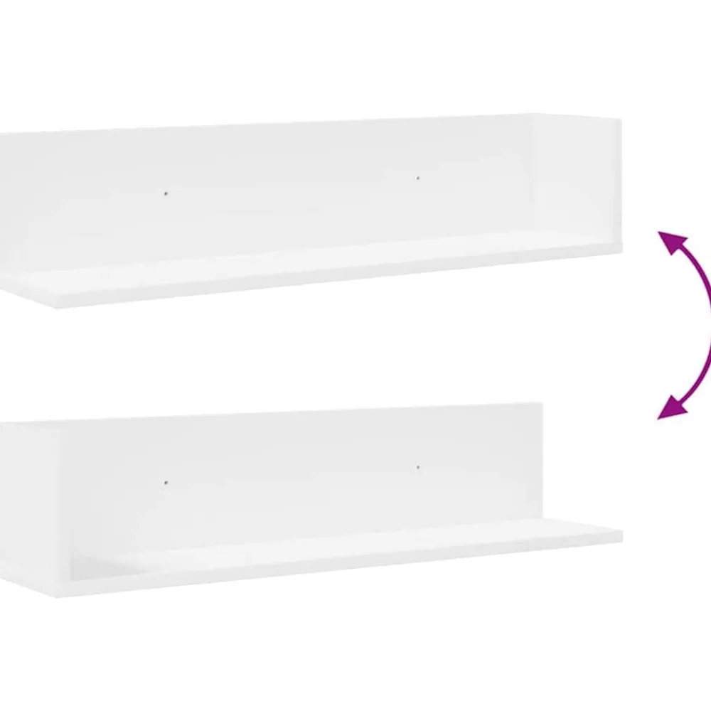 vidaXL Estanterías-Estante de pared 2 uds madera ingeniería 75x16,5x16,5 cm