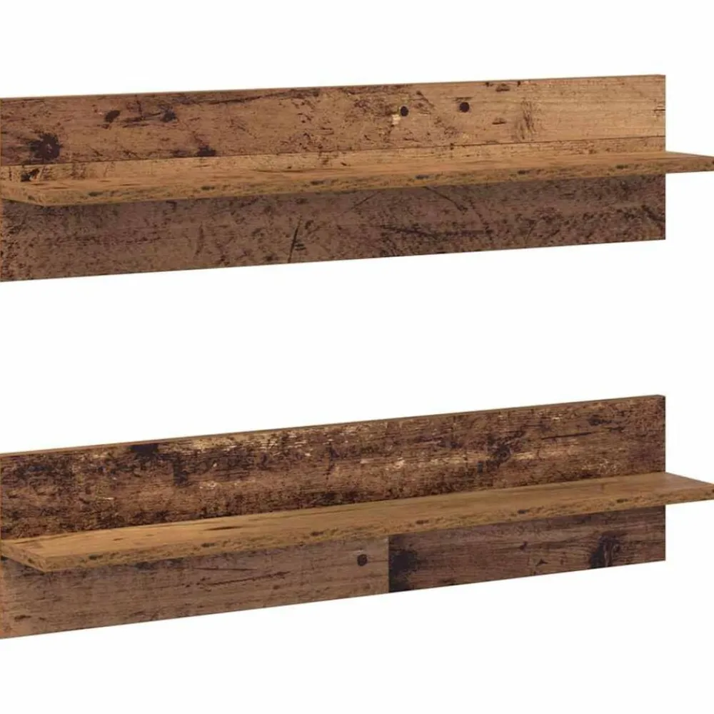 vidaXL Estanterías-Estante de pared 2 pcs 80 x 11,5 x 18 cm