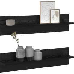 vidaXL Estanterías-Estante de pared 2 pcs 80 x 11,5 x 18 cm