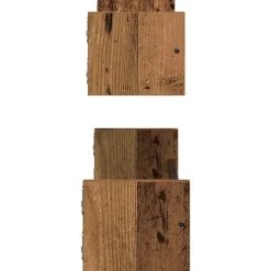 vidaXL Estanterías-Estante de pared 2 pcs Madera vieja 60 x 16 x 14 cm