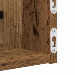 vidaXL Estanterías-Estante de pared 2 pcs Madera vieja 60 x 16 x 14 cm
