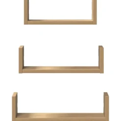 vidaXL Estante de pared 3 uds madera de ingeniería artesanal Roble Sale