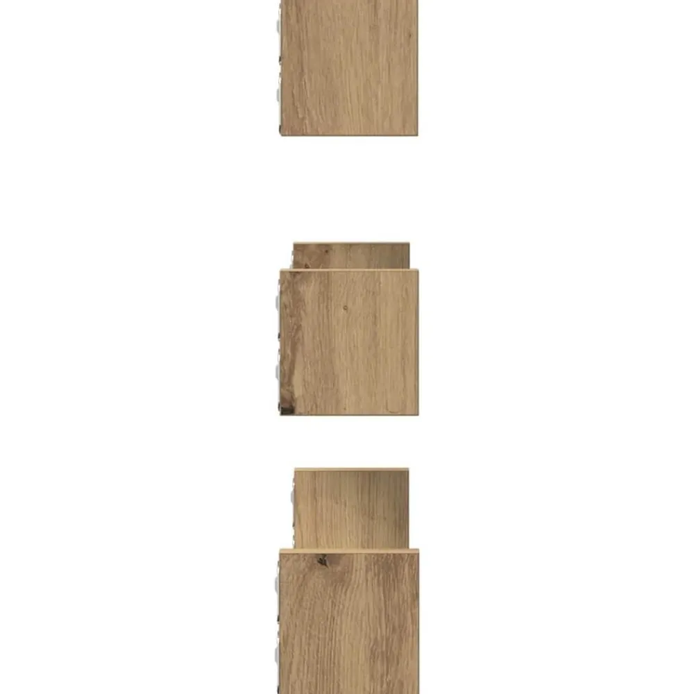 vidaXL Estante de pared 3 uds madera de ingeniería artesanal Roble Sale