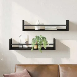 vidaXL Estanterías-Estante de pared 2 pcs 60 x 16 x 14 cm