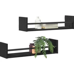 vidaXL Estanterías-Estante de pared 2 pcs 60 x 16 x 14 cm