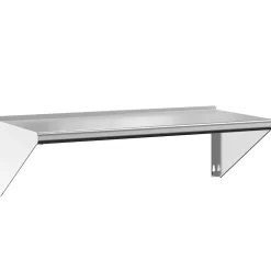 vidaXL Estanterías-Estante de pared acero inoxidable plateado 100x45x31 cm