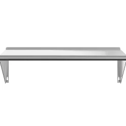 vidaXL Estanterías-Estante de pared acero inoxidable plateado 100x45x31 cm