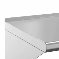 vidaXL Estanterías-Estante de pared acero inoxidable plateado 100x45x31 cm