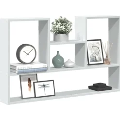 vidaXL Estante de pared 99x15x60 cm madera de ingeniería Blanco Online
