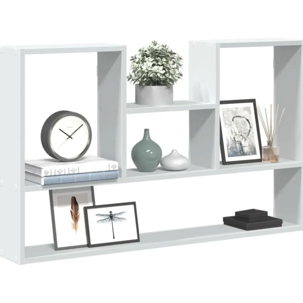 vidaXL Estante de pared 99x15x60 cm madera de ingeniería Blanco Online