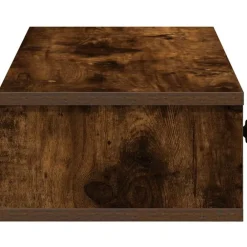 vidaXL Estanterías-Estante de pared con cajones de madera contrachapada blanco