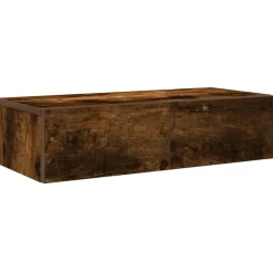 vidaXL Estanterías-Estante de pared con cajones de madera contrachapada blanco