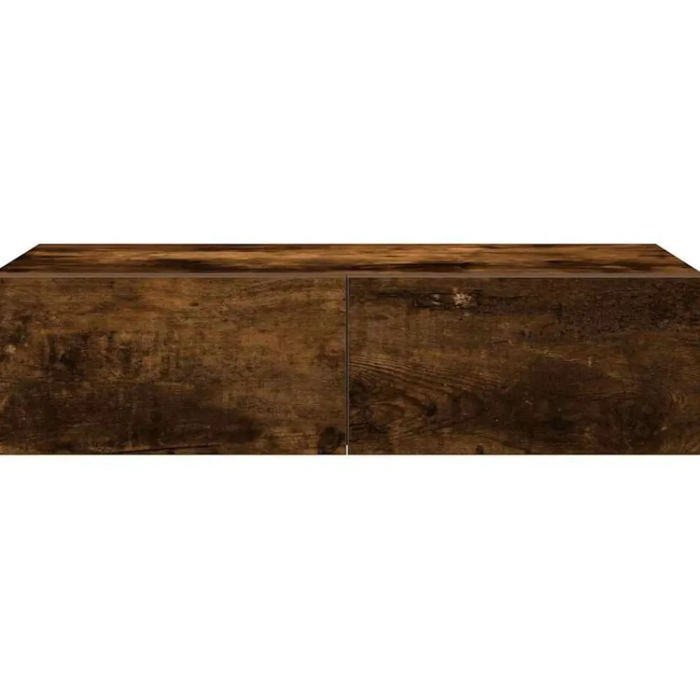 vidaXL Estanterías-Estante de pared con cajones de madera contrachapada blanco