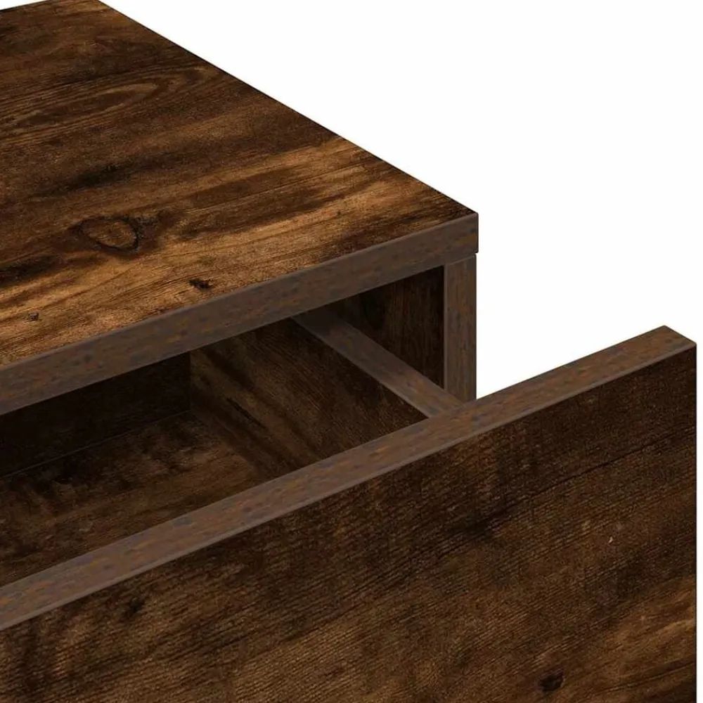 vidaXL Estanterías-Estante de pared con cajones de madera contrachapada blanco