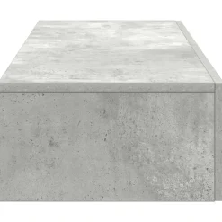 vidaXL Estanterías-Estante de pared con cajones madera contrachapada gris hormigón