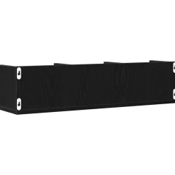 vidaXL Estante de pared con estante 75 x 18 x 18 cm Roble negro