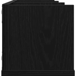 vidaXL Estante de pared con estante 75 x 18 x 18 cm Roble negro