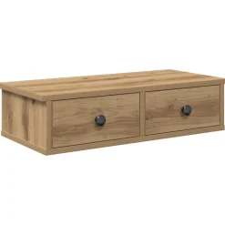 vidaXL Estante de pared cajones madera contrachapada roble artesanal Roble artisan Clearance