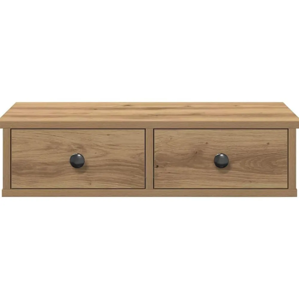 vidaXL Estante de pared cajones madera contrachapada roble artesanal Roble artisan Clearance