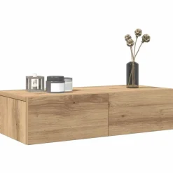 vidaXL Estante de pared cajones madera contrachapada roble artesanal Roble artisan Outlet