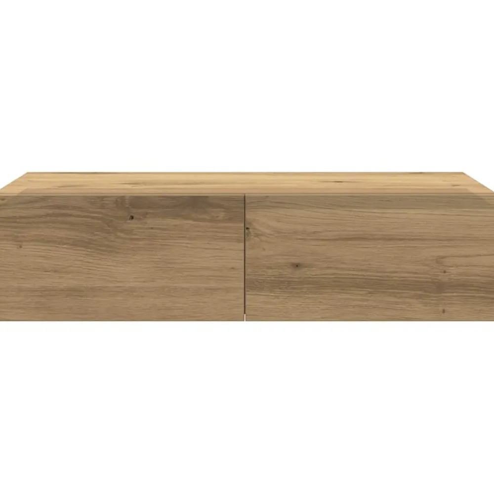 vidaXL Estante de pared cajones madera contrachapada roble artesanal Roble artisan Outlet