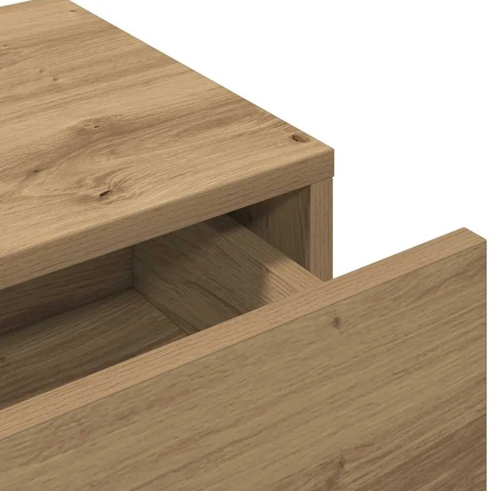 vidaXL Estante de pared cajones madera contrachapada roble artesanal Roble artisan Outlet