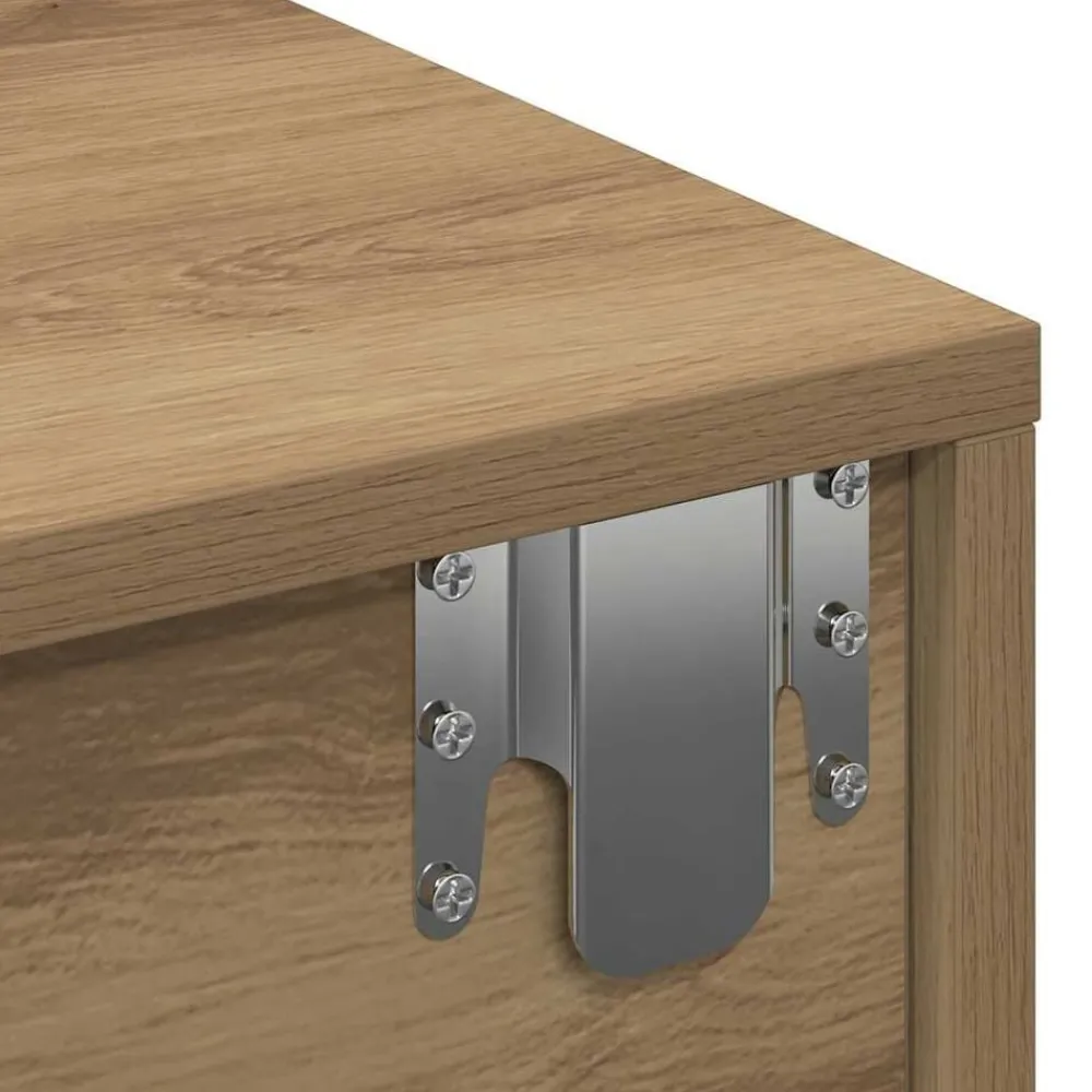 vidaXL Estante de pared cajones madera contrachapada roble artesanal Roble artisan Outlet