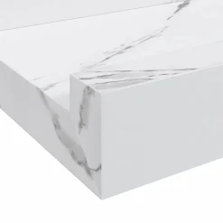 vidaXL Estante de pared con estante 2 pcs Mármol 40 x 9 x 3 cm Mármol Discount