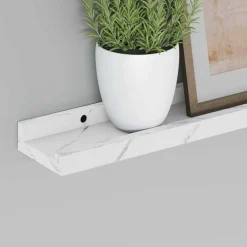 vidaXL Estante de pared con estante 2 pcs Mármol 40 x 9 x 3 cm Mármol Discount