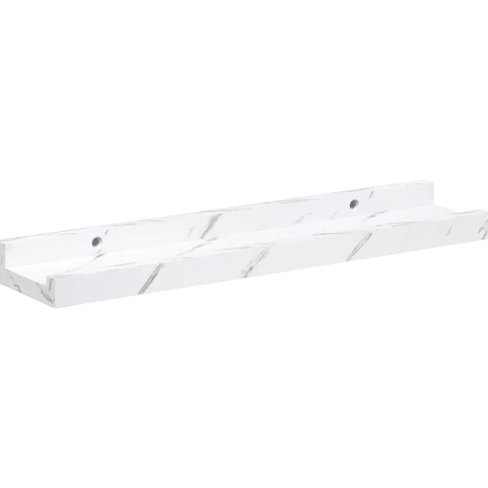 vidaXL Estante de pared con estante 2 pcs Mármol 40 x 9 x 3 cm Mármol Discount