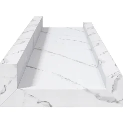 vidaXL Estante de pared con estante 2 pcs Mármol 40 x 9 x 3 cm Mármol Discount