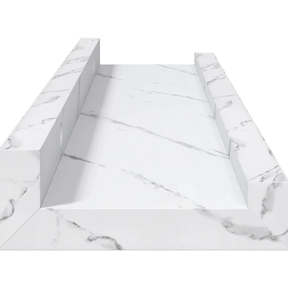 vidaXL Estante de pared con estante 2 pcs Mármol 40 x 9 x 3 cm Mármol Discount