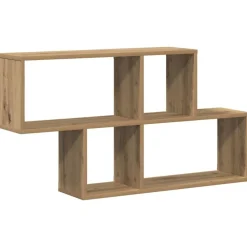 vidaXL Estante de pared con estante Marrón Madera de ingeniería Roble artisan Best