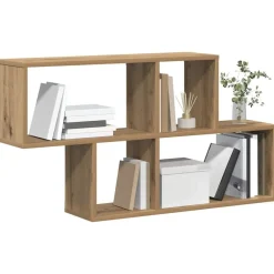 vidaXL Estante de pared con estante Marrón Madera de ingeniería Roble artisan Best