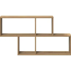 vidaXL Estante de pared con estante Marrón Madera de ingeniería Roble artisan Best