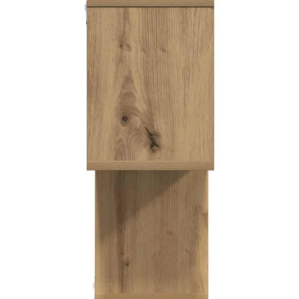 vidaXL Estante de pared con estante Marrón Madera de ingeniería Roble artisan Best
