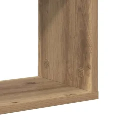 vidaXL Estante de pared con estante Marrón Madera de ingeniería Roble artisan Best
