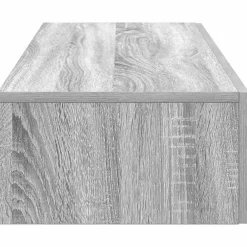 vidaXL Estante de pared con cajones madera contrachapada roble ahumado Gris sonoma New