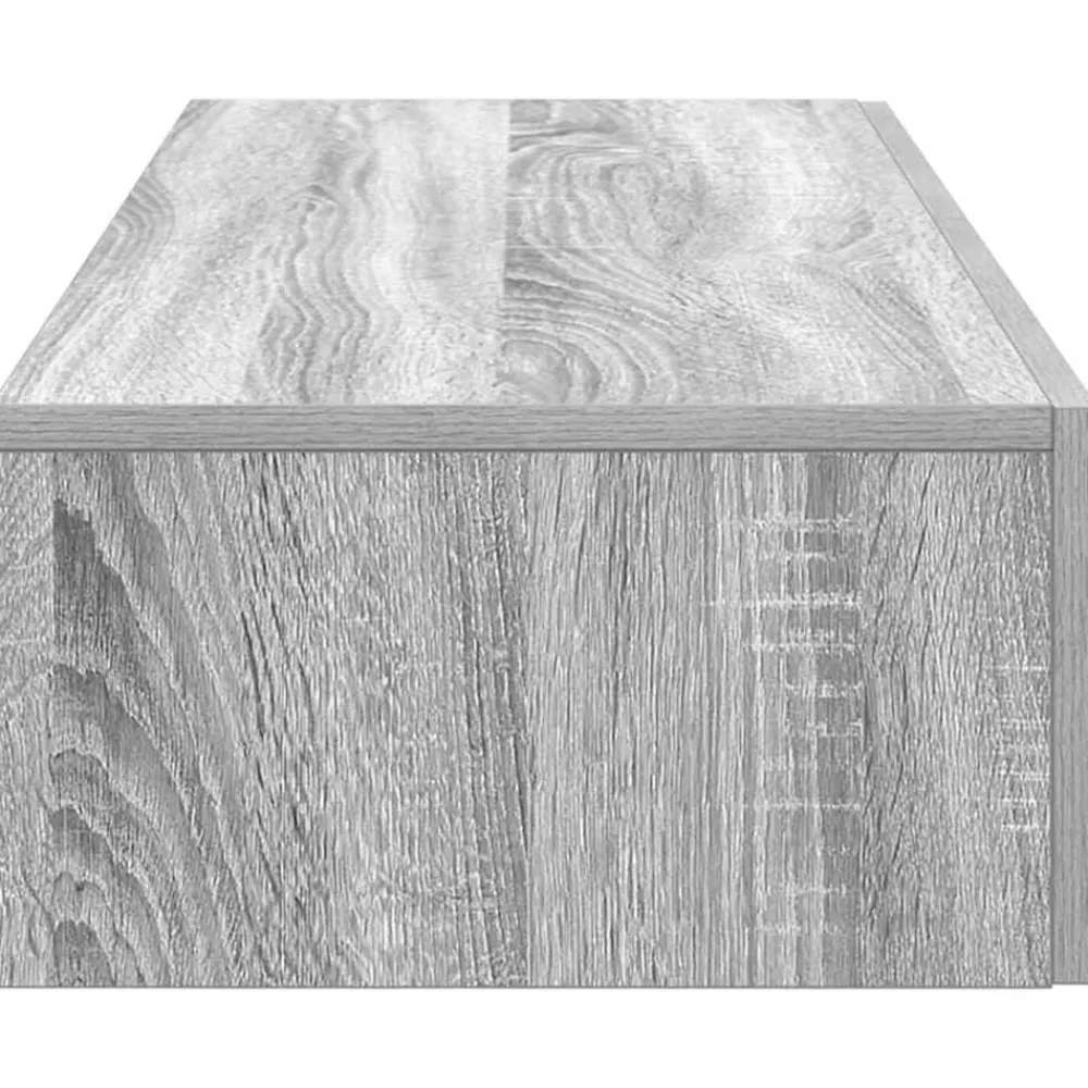 vidaXL Estante de pared con cajones madera contrachapada roble ahumado Gris sonoma New