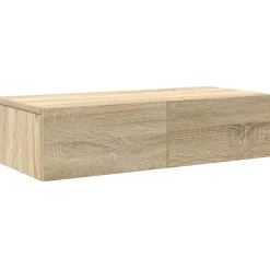vidaXL Estante de pared con cajones madera contrachapada Roble Sonoma New