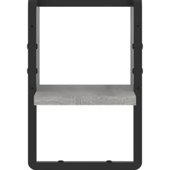 vidaXL Estante de pared con barra 20x25x30 cm Gris sonoma Hot