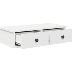vidaXL Estante de pared con cajones de madera contrachapada Blanco Hot