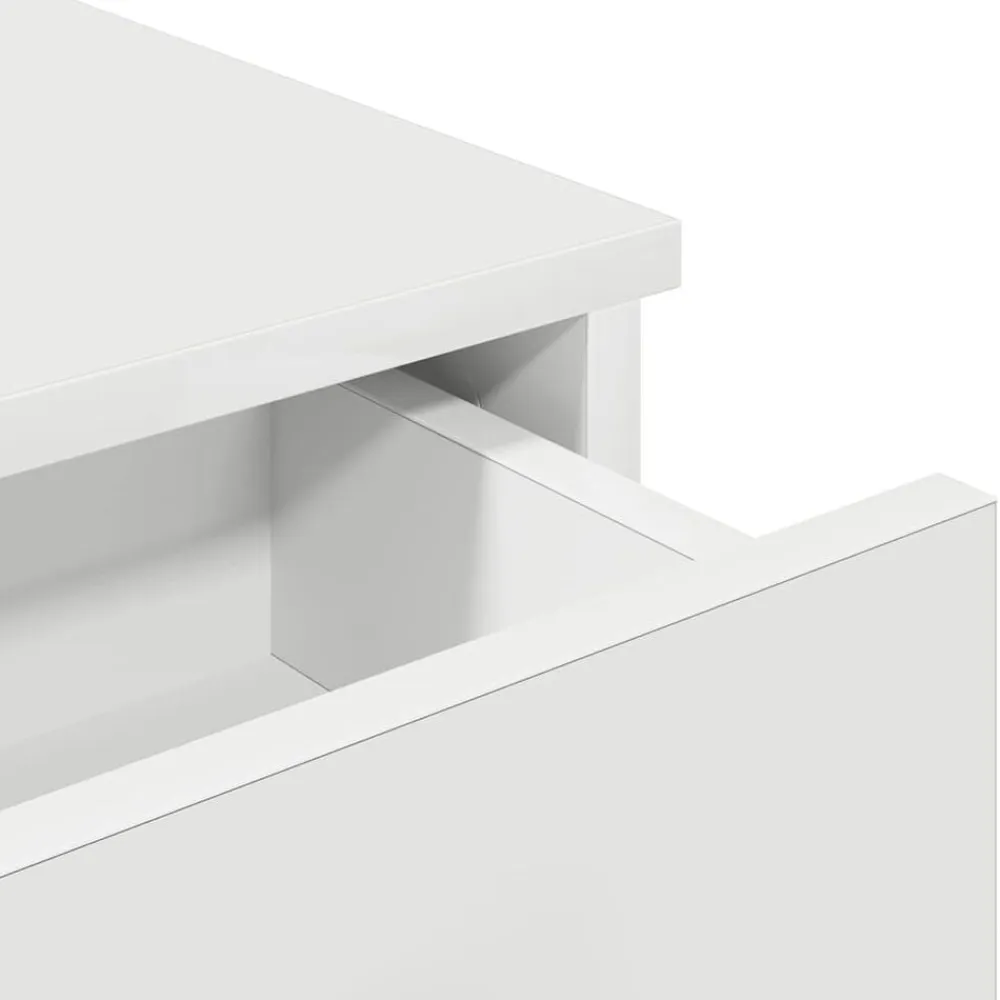vidaXL Estante de pared con cajones de madera contrachapada Blanco Hot