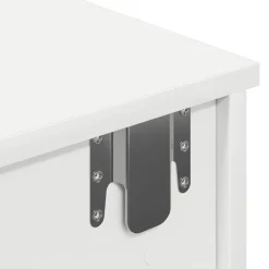 vidaXL Estante de pared con cajones de madera contrachapada Blanco Hot