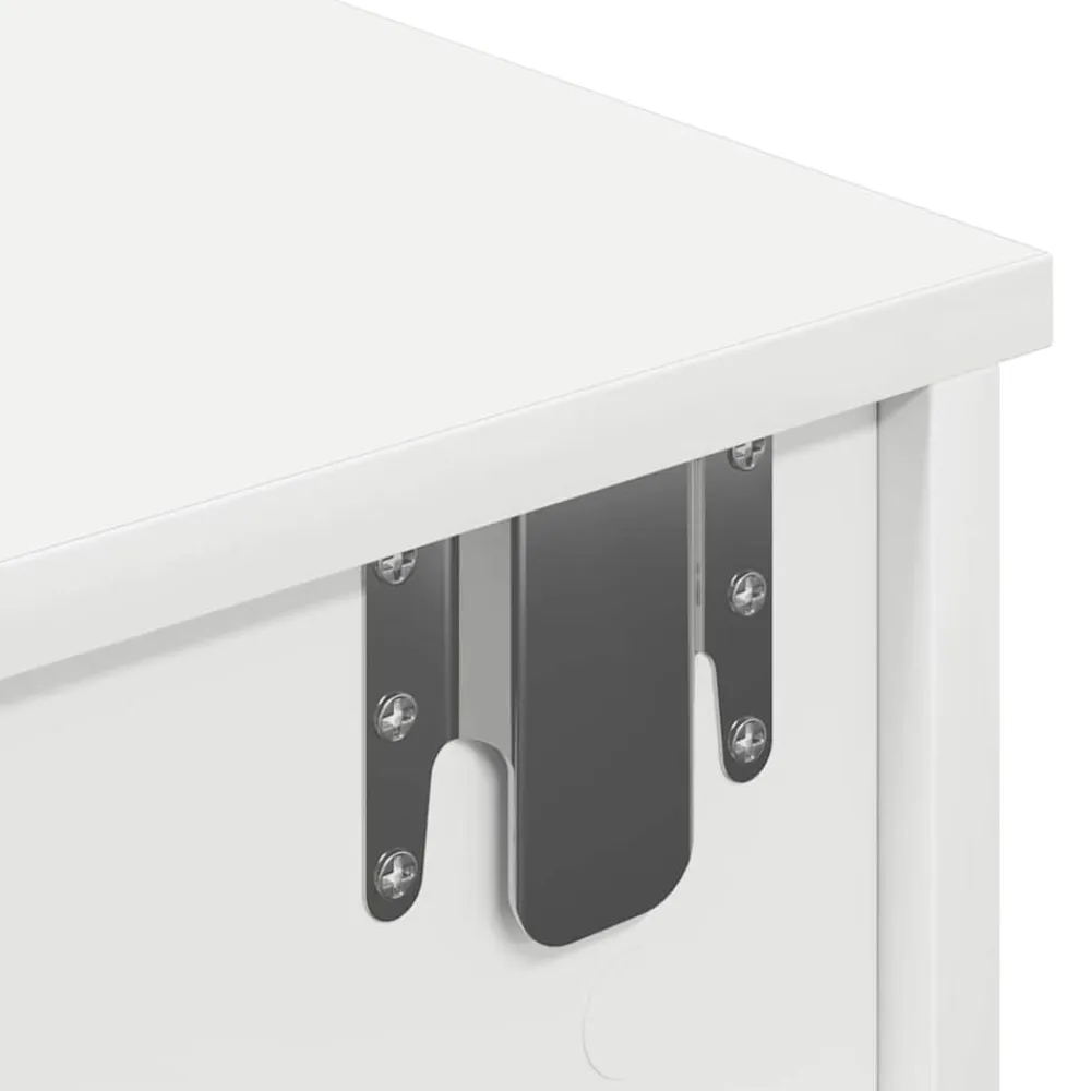 vidaXL Estante de pared con cajones de madera contrachapada Blanco Hot