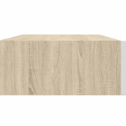 vidaXL Estante de pared con cajón de MDF (, 40 x 23,5 x 10 cm) Roble y blanco Hot