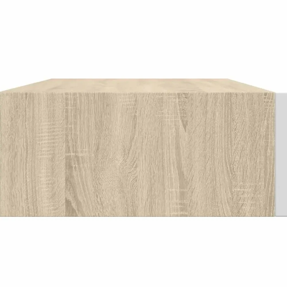 vidaXL Estante de pared con cajón de MDF (, 40 x 23,5 x 10 cm) Roble y blanco Hot