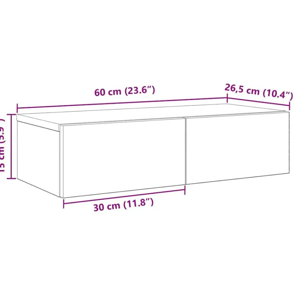vidaXL Estante de pared con cajones de madera contrachapada Blanco Hot