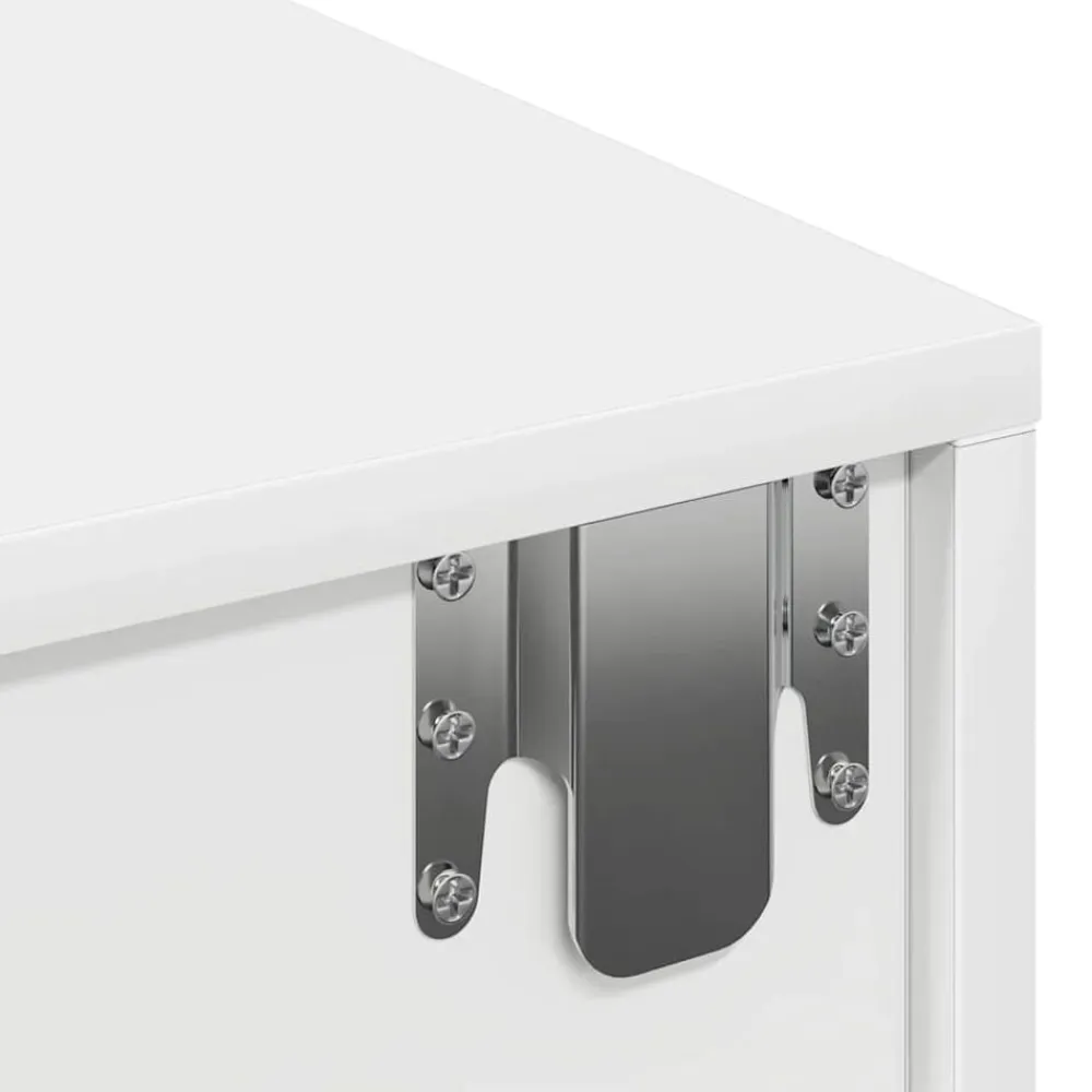 vidaXL Estante de pared con cajones de madera contrachapada Blanco Hot