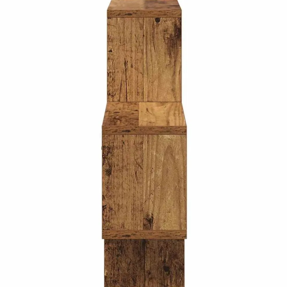vidaXL Estante de pared con estante 82 x 15 x 51 cm Madera vieja Clearance